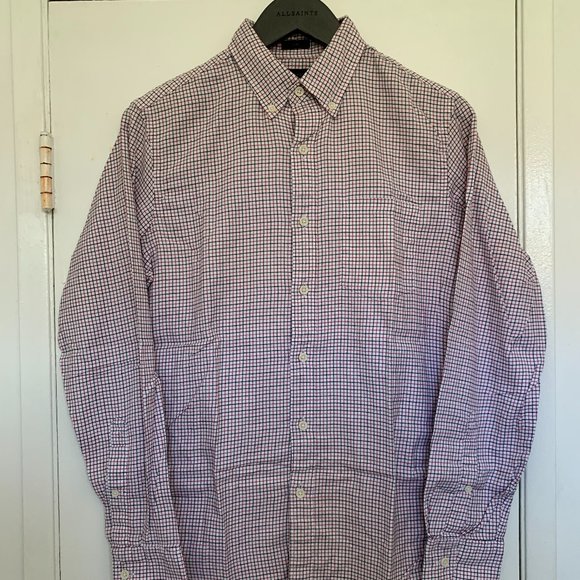 Pre-owned Men's J Crew tattersall plaid Flannel Size Small - Picture 2 of 9